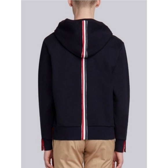 Thom Browne men's stripe hoodie cettire navy blue size 3 - Picture 3 of 15